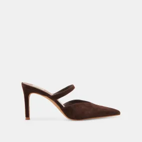 Chic Sandals KANIKA HEELS DK BROWN SUEDE