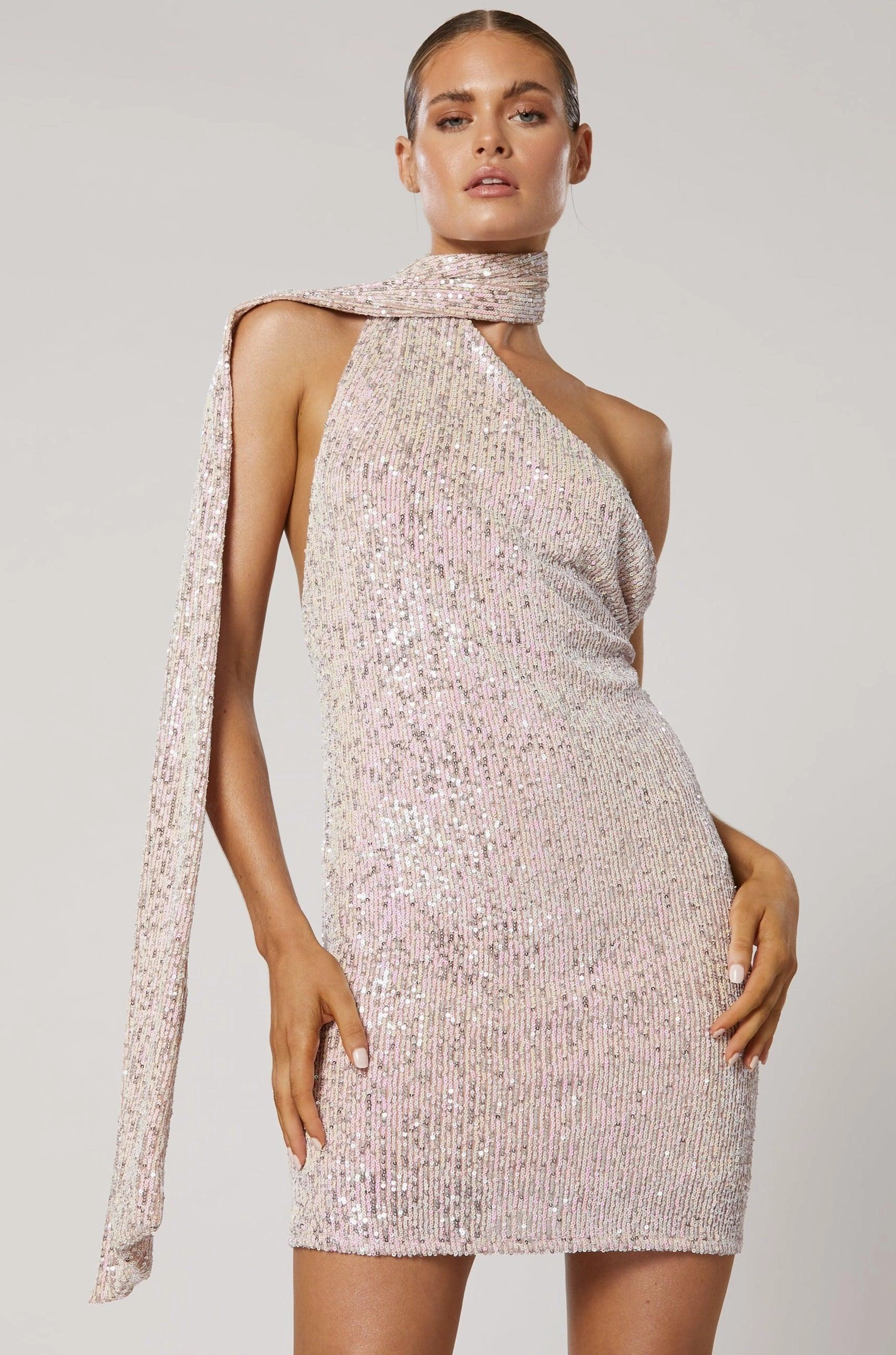 Kiama Scarf Dress - Lilac Smart Detail