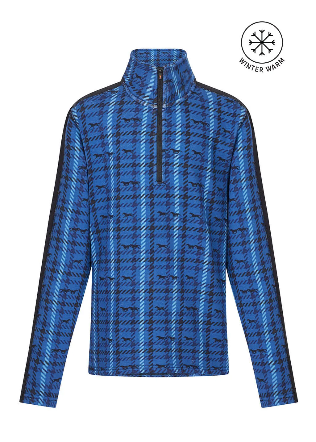 Interview Ready Daytime Look Kids Muzzle Nuzzle Fleece Half Zip Riding Top - Print