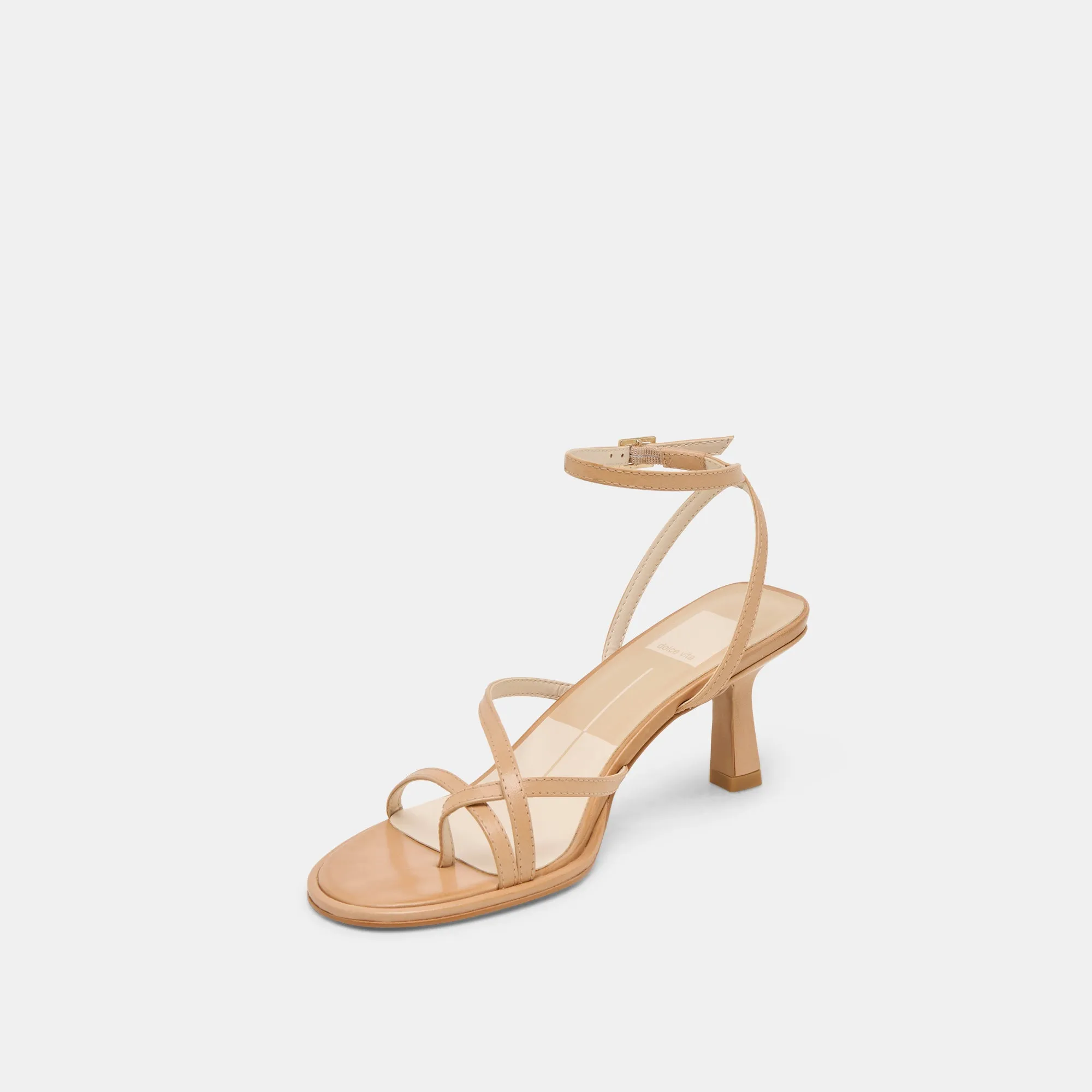 Comfortable Shoes MORAH WIDE HEELS CAFE LEATHER