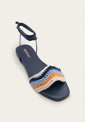 Plaza Mood Heat resistant Lantana Crochet Flats In Navy