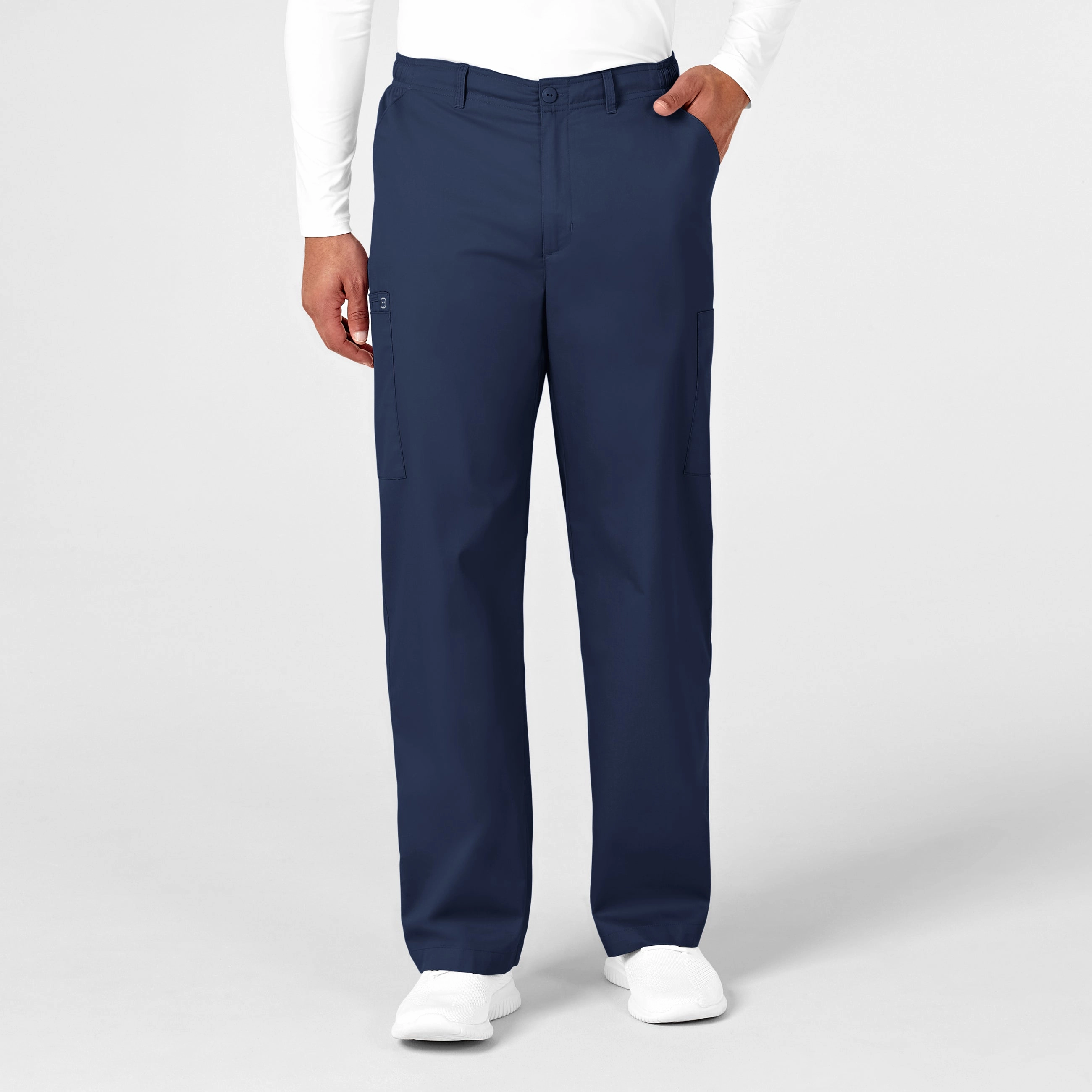 WonderWORK Men's Cargo Scrub Pant - Navy Heat Control