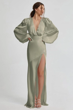 India Dress - Sage Wrap style Daytime Look