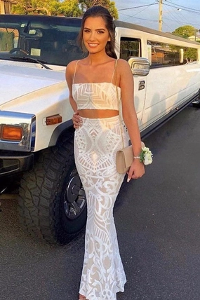 Nookie Mon Cherie Sequin Skirt - White Practical work-to-play piece Modern and Feminine