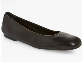 Getaway Step Women's Classic Leather Ballet Flats In Black