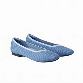 Women's Margot 2.0 Flats In Denim Blue Veranda View