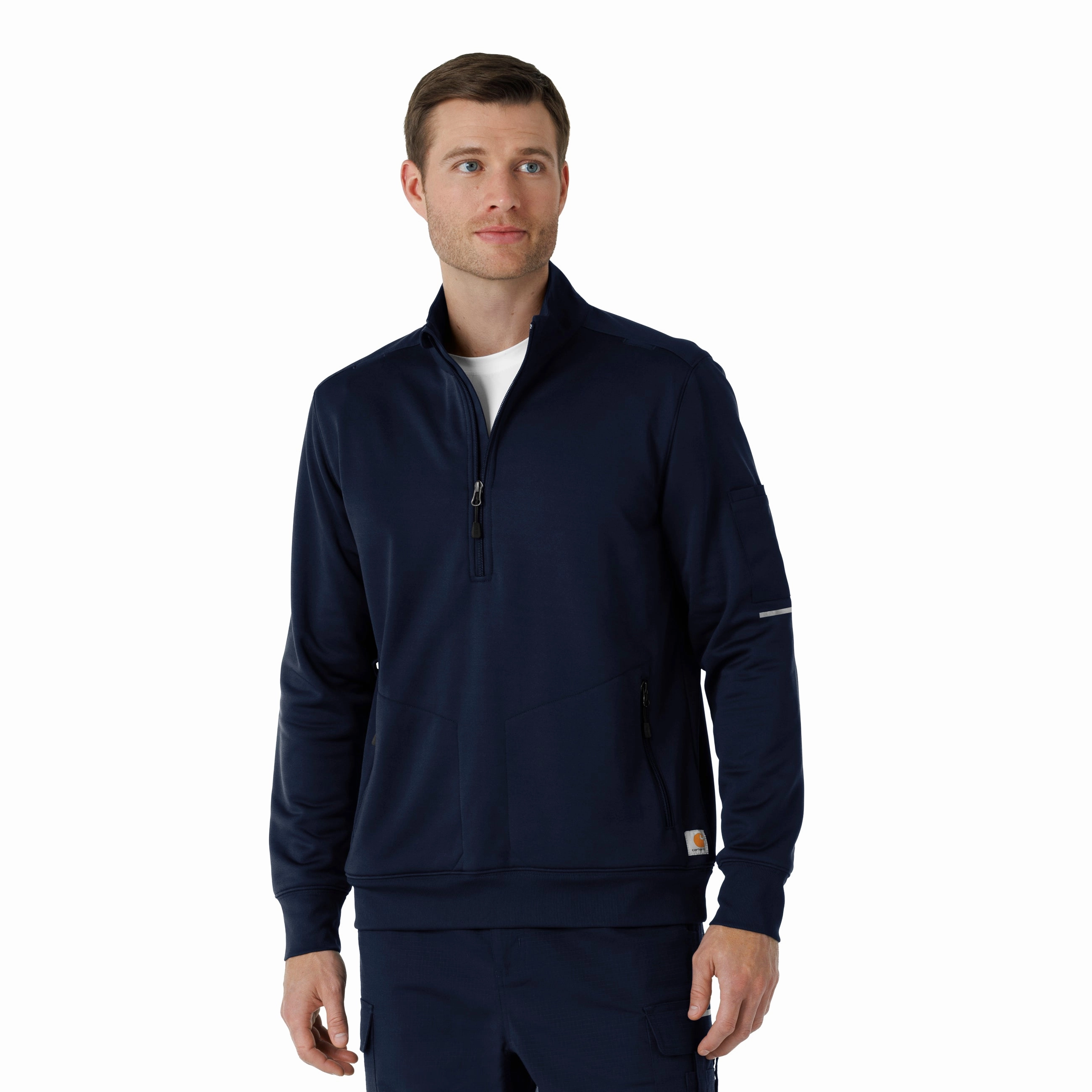 Consciousness Unisex Appeal Carhartt Rugged Flex RSCU Men's Half Zip - Dark Navy