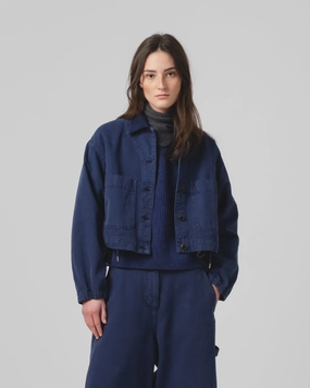 G.o.D Woopsie Jacket Canvas Indigo Blue Wind Resistant Shield