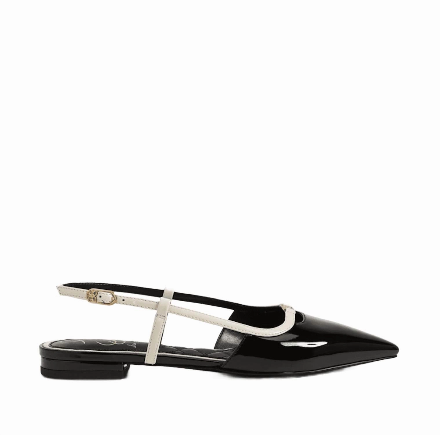 Women's Cohen Slingback Pointy Toe Flats In Black Trip Easy River Step