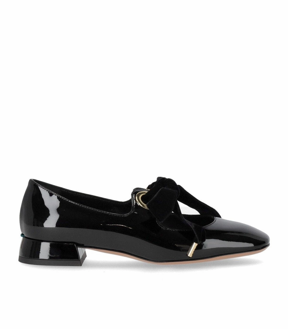 Island Glow Mary Jane Black Ballet Flat With Bow