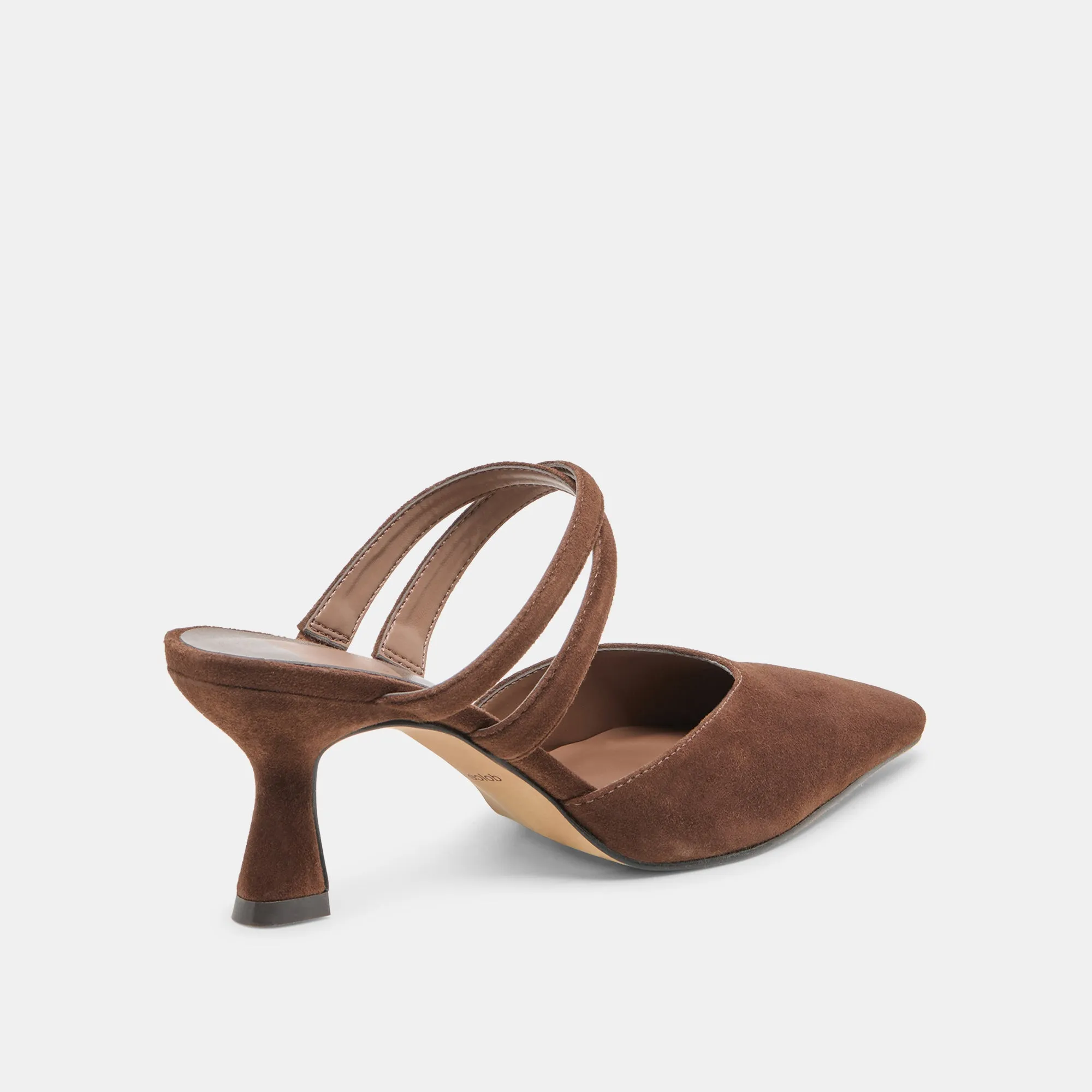 Comfortable Heels LINORE HEELS DK BROWN SUEDE