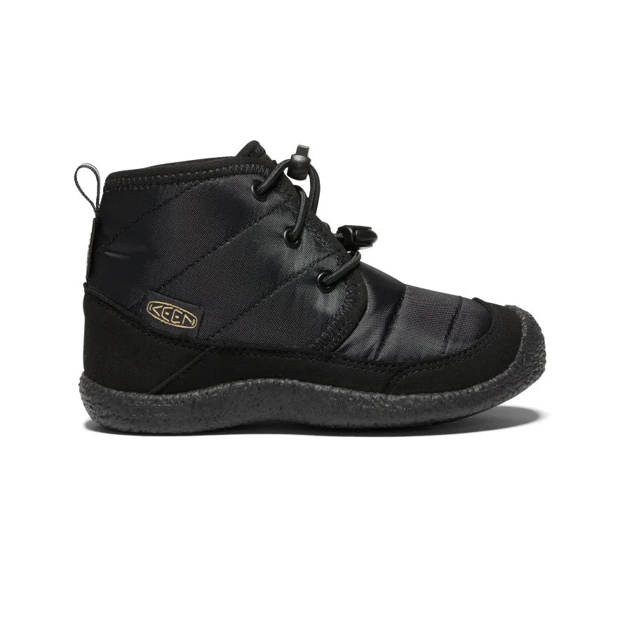 Little Kids' Howser II Waterproof Chukka  |  Black/Black work mode Canvas