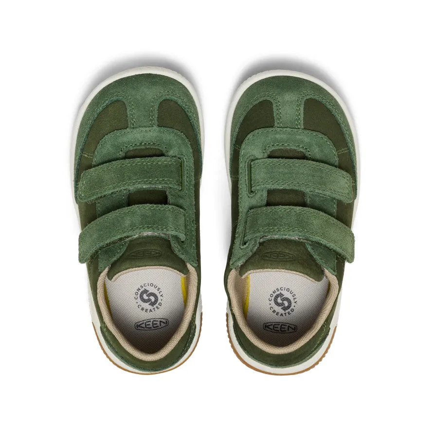 Textured Grip Reinforced Stitching Little Kids' KNX T-Toe Sneaker  |  Bronze Green/Star White