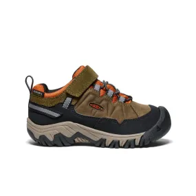 Little Kids' Targhee IV Waterproof Hiking Shoe  |  Dark Olive/Gold Flame Training Pulse Pressure Dispersion Pods