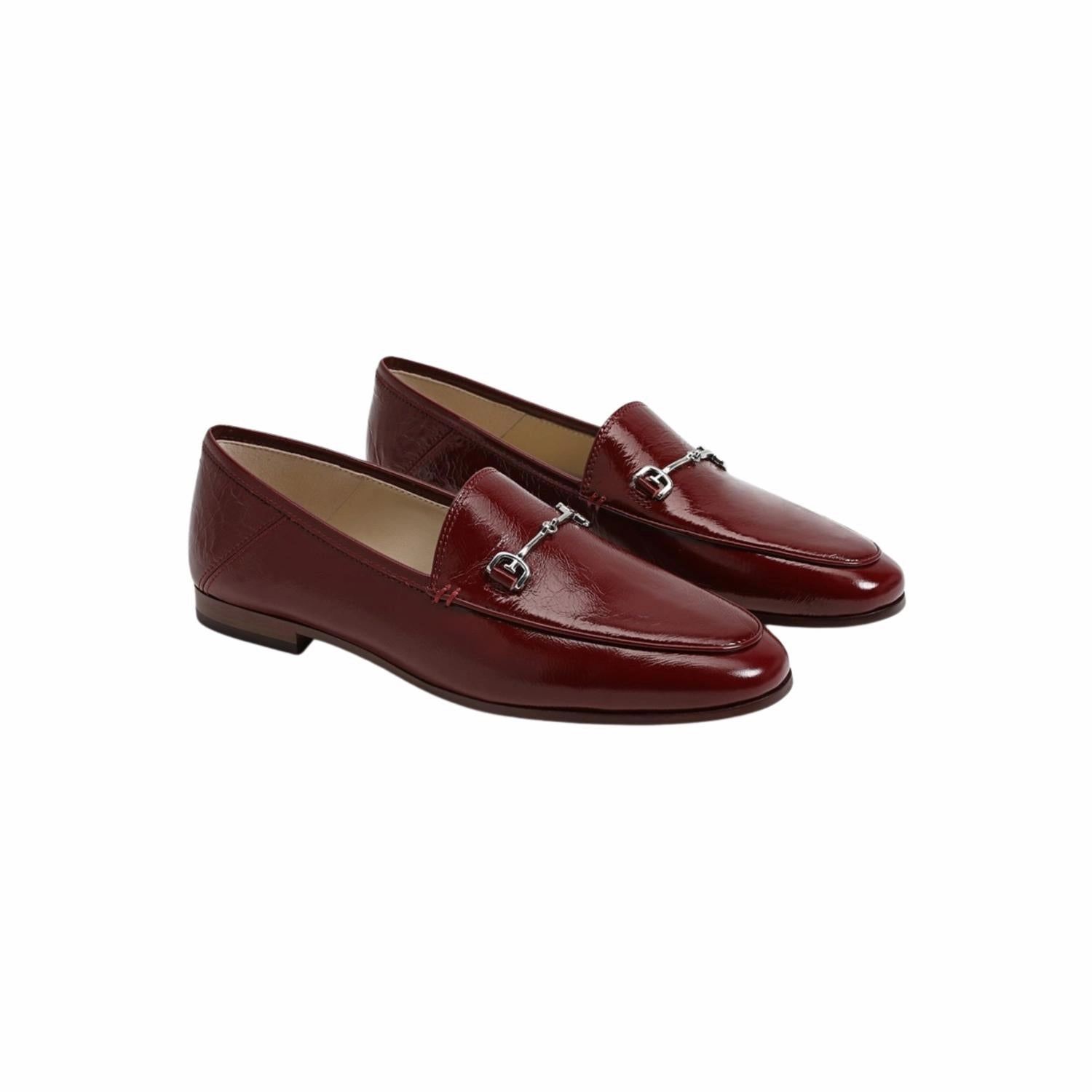 Loraine Bit Leather Loafer In Cabernet Red Port Glow
