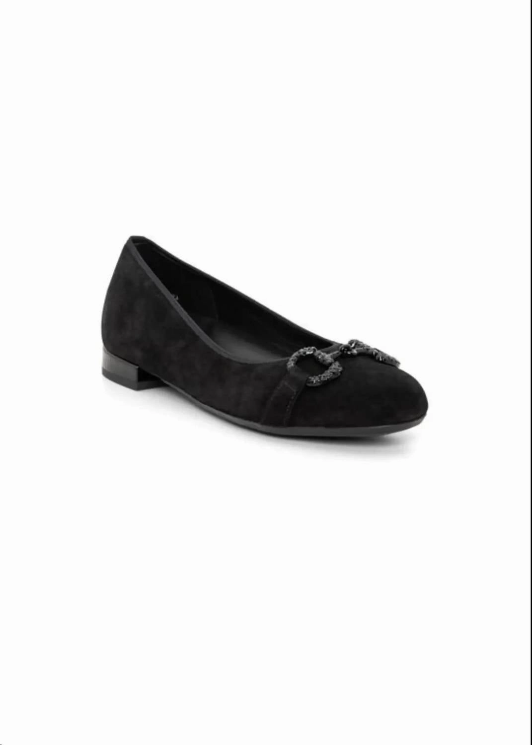 Women's Serenity Flats In Black Deck Step Supportive Cushion