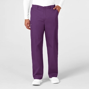 Wool blend WonderWORK Men's Cargo Scrub Pant - Eggplant