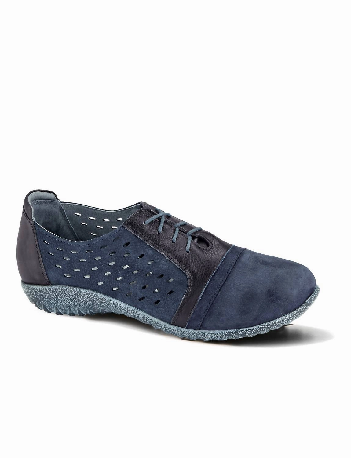 Daily Glow Women's Lalo Sneaker In Navy Velvet Nubuck/ink Lthr/tin Gray Lthr