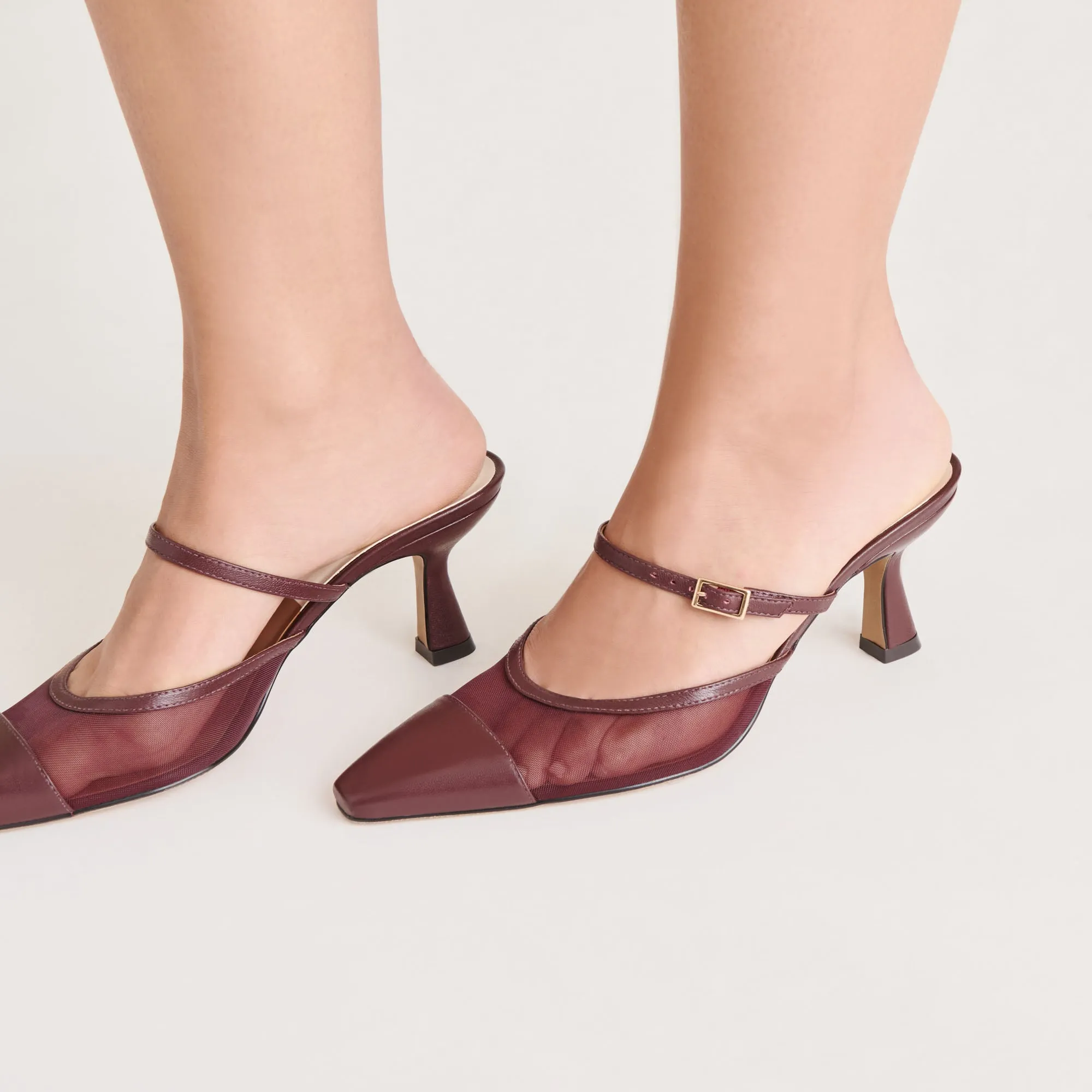 Clean Finish LOYD HEELS BURGUNDY MESH