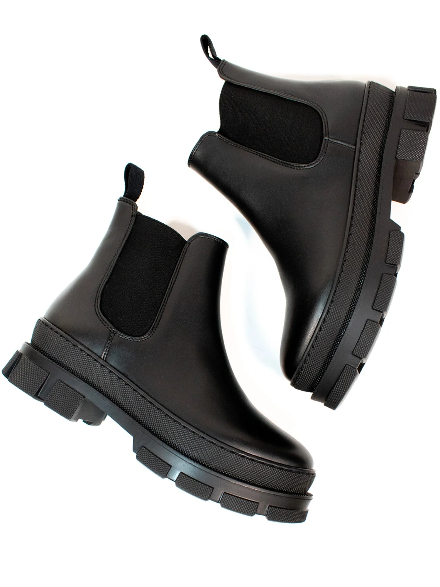 Luxe Track Sole Chelsea Boots Comfort Ankle Support