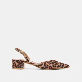 hypoallergenic CAREL HEELS DK LEOPARD SATIN