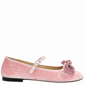 Mach & Mach Bow-Detail Mary Jane Flats Shock Absorbing Footwear Practical Wear