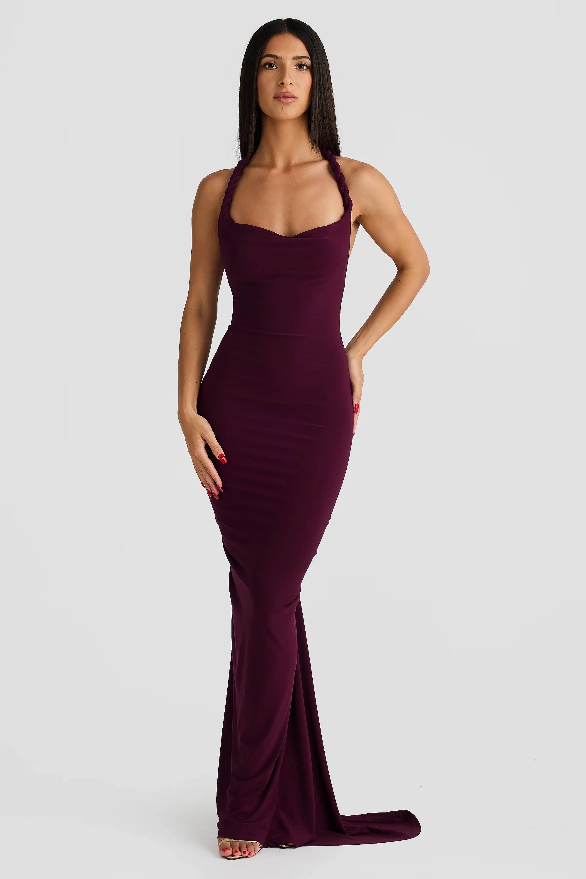 Side-Pocket Maia Multi-Way Gown - Mulberry