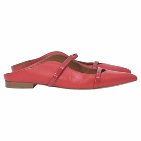 Malone Souliers Maureen Slip-On Flats in Red Leather Avenue Mood