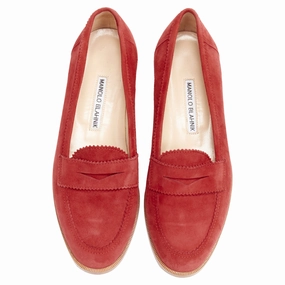 Manolo Blahnik suede leather penny loafer Coast Step Perfect Cushioning