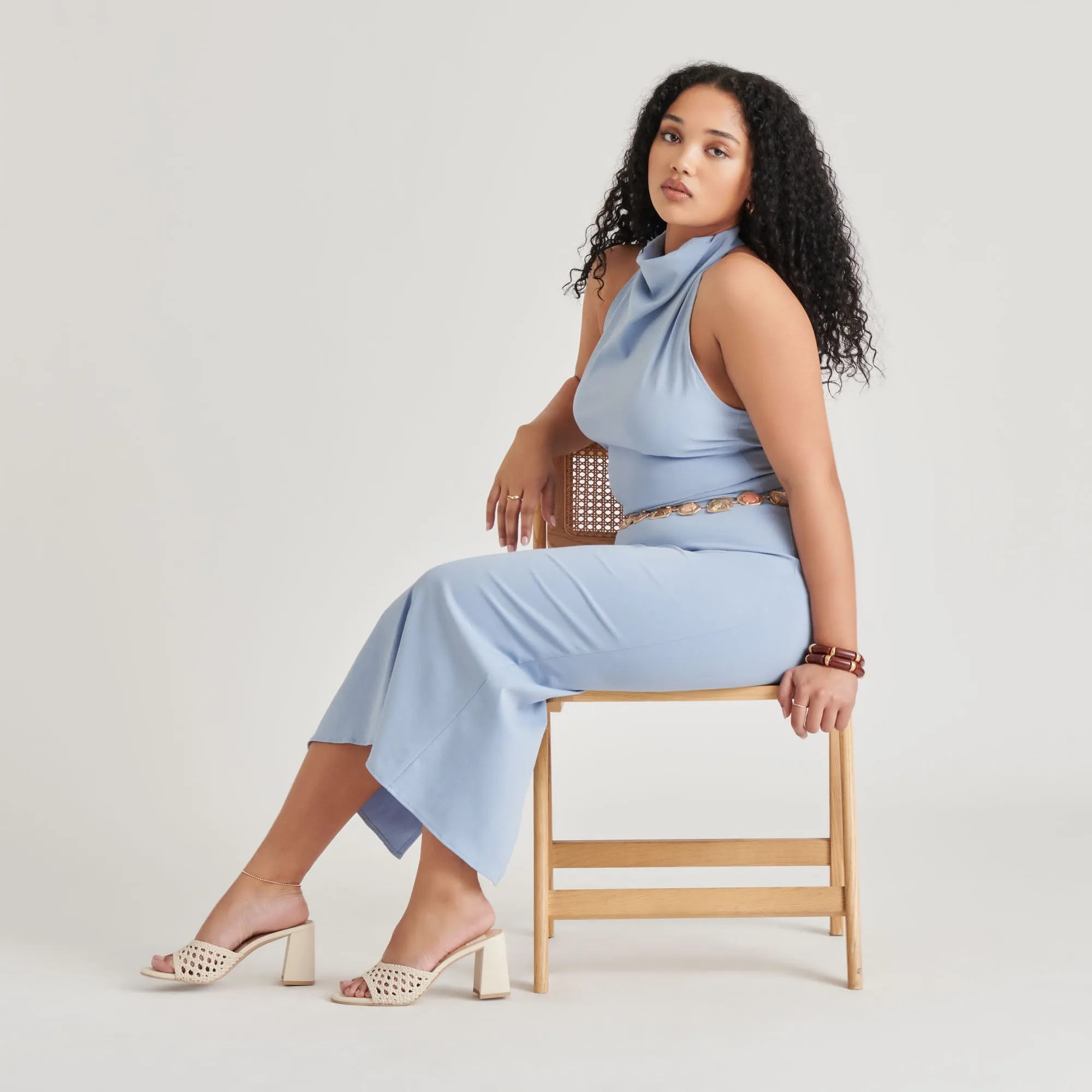 Soft Cushion Heels MARGOE HEELS CREME WOVEN STELLA