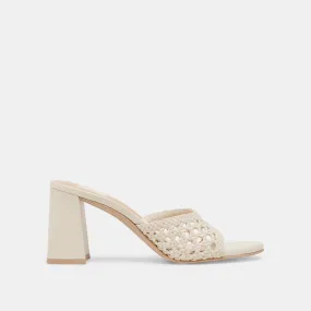 Red High Heels for Weddings MARGOE HEELS CREME WOVEN STELLA