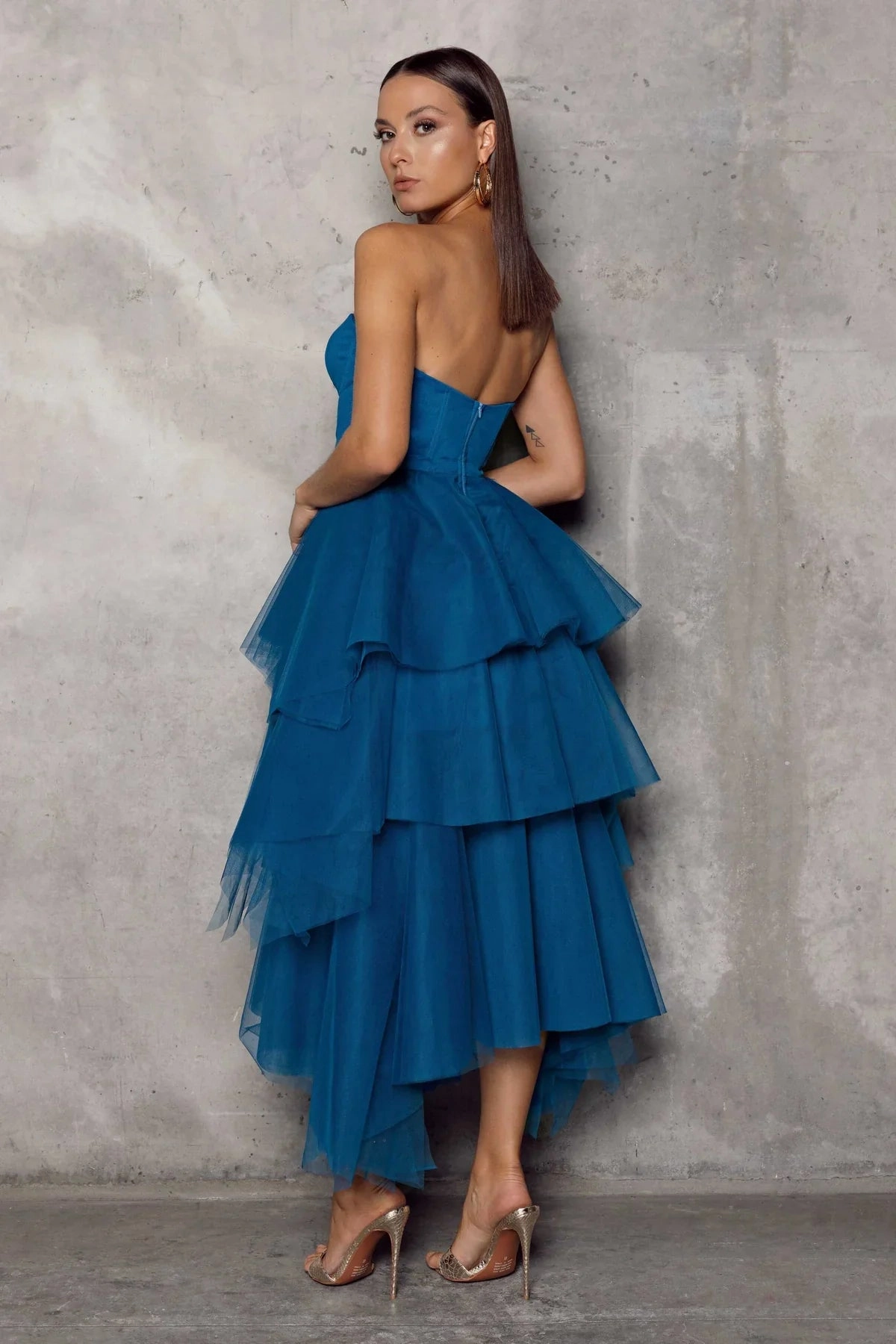 Mason Dress - Teal Lace Accent