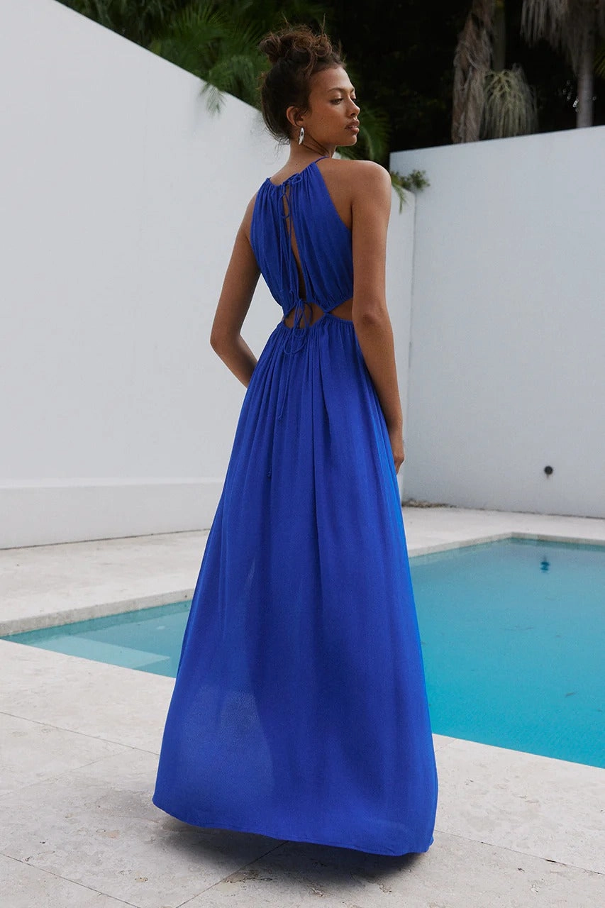 Mather Maxi Dress - Blue Quiet Sweet