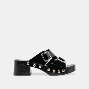 MELODY HEELS BLACK LEATHER Minimal Layers