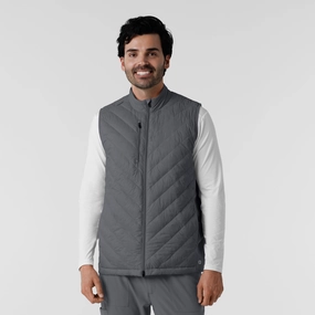 Base Layer LightweightFabric Men's Quilted Scrub Vest - Pewter