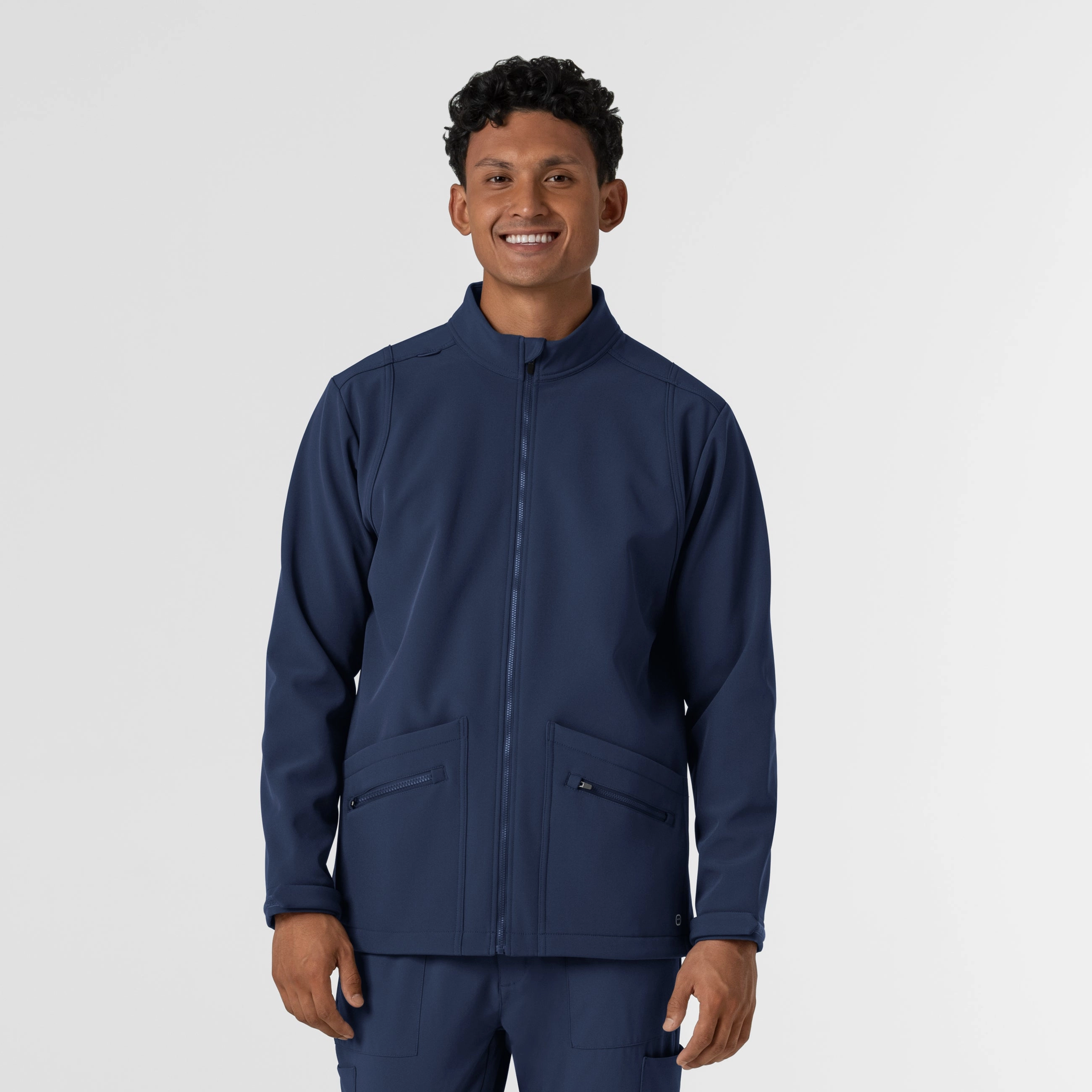 Men's Soft Shell Scrub Jacket - Navy Comfort Fit