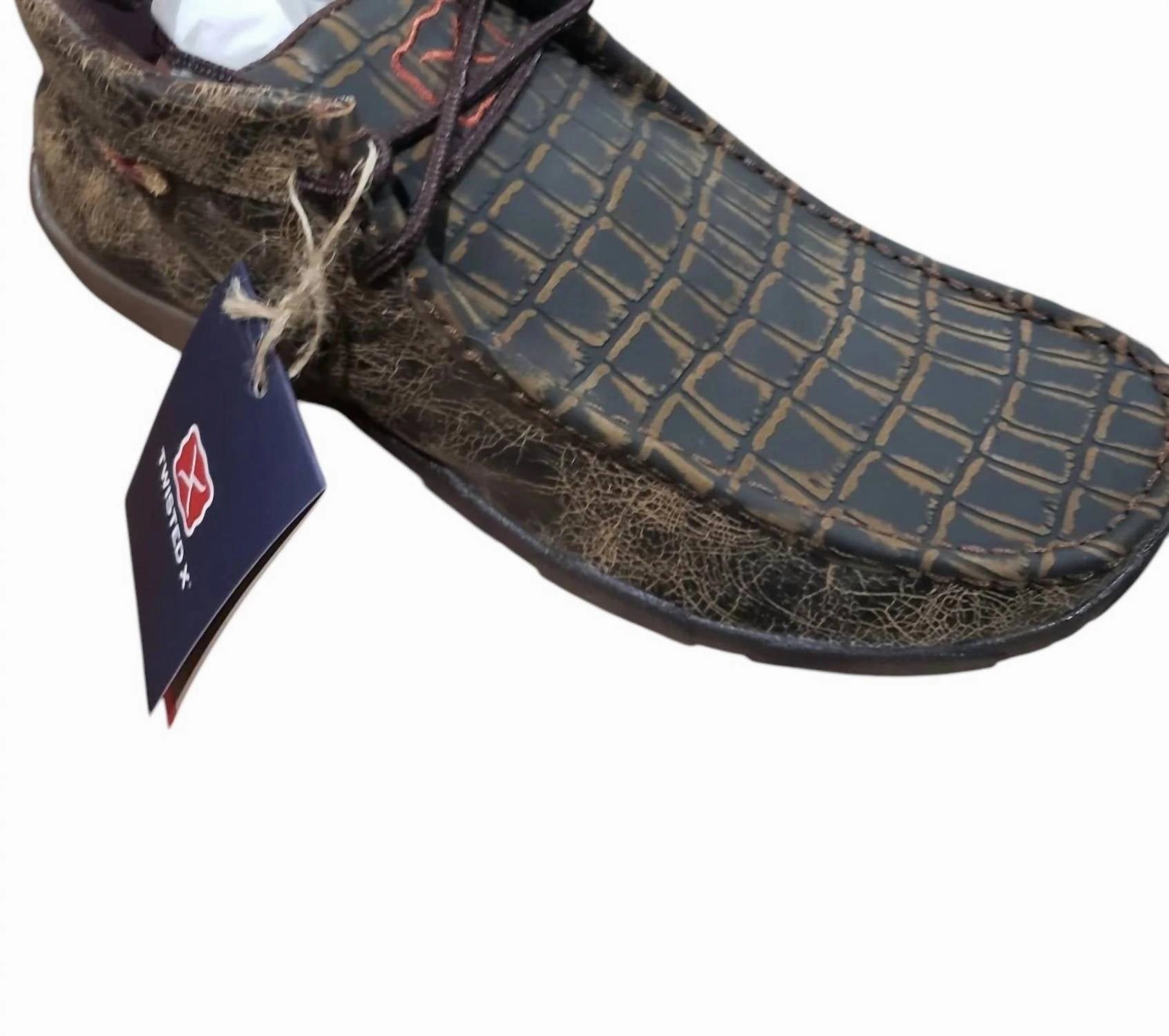 Men's Twisted X Shoes In Green Model Look Fair Walk