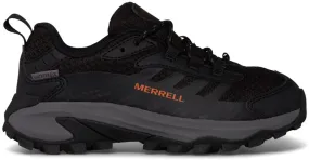 All Purpose Trekking Trip Merrell Moab Speed 2 Waterproof Childrens Walking Shoes - Black