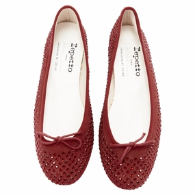 Repetto Anniversary Limited Edition crystal suede ballet flats Museum Glow Cushioned Insole