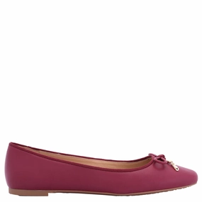 Michael Kors Nori Ballet Flats In Mulberry Elegant Sun Glow
