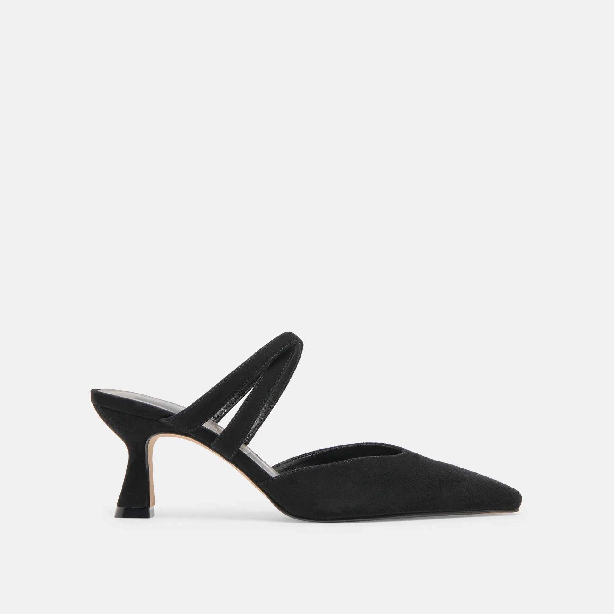 Soft Finish Iconic Style LINORE HEELS ONYX SUEDE