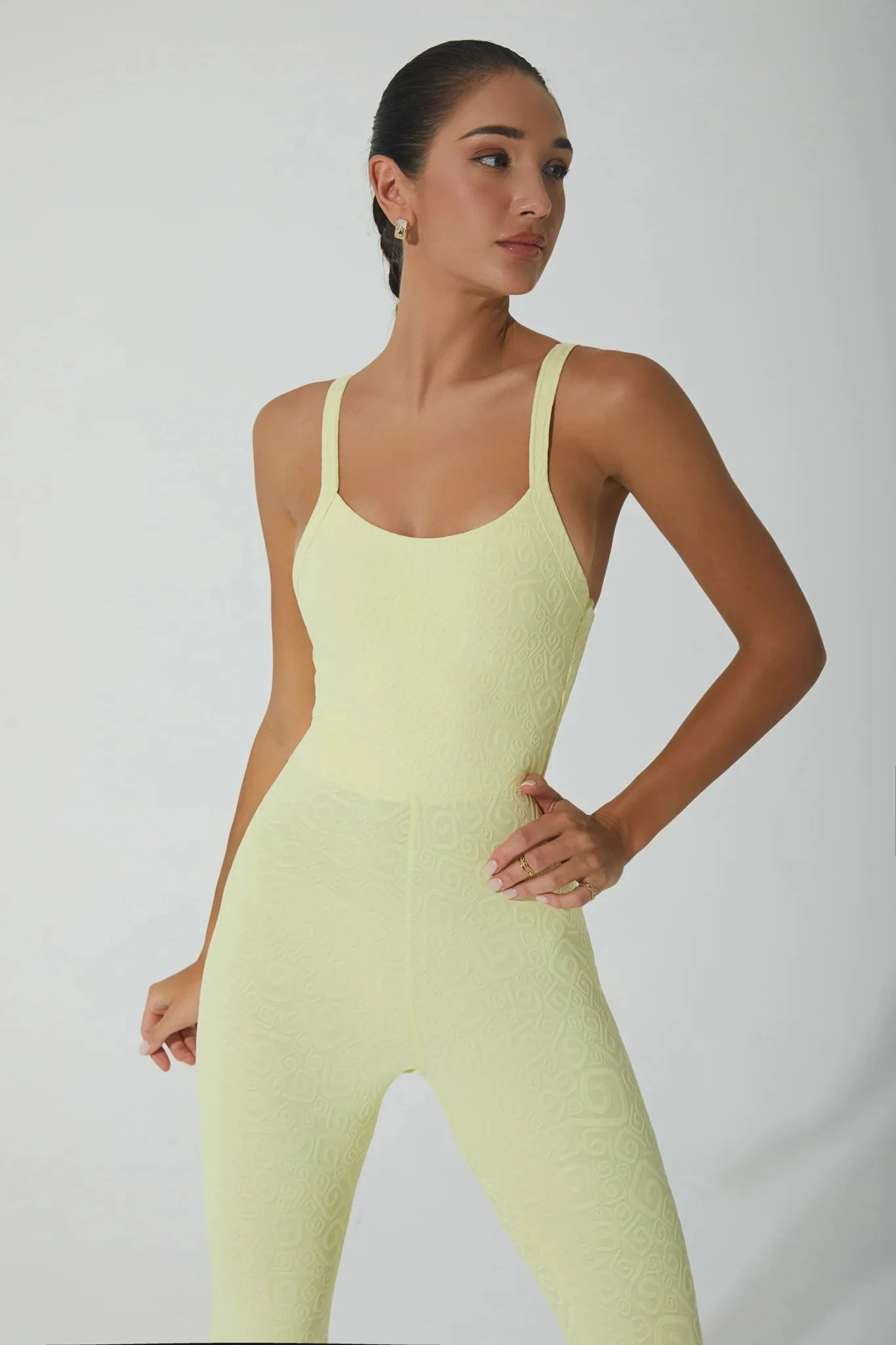 Mimosa 3D Jumpsuit - Yellow Pearl Charming Basic Breathable Office