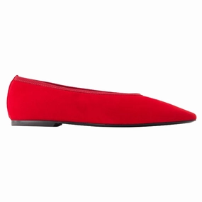 Step Free Classic Lady Minimalist Ballerinas - TOTEME - Leather - Red