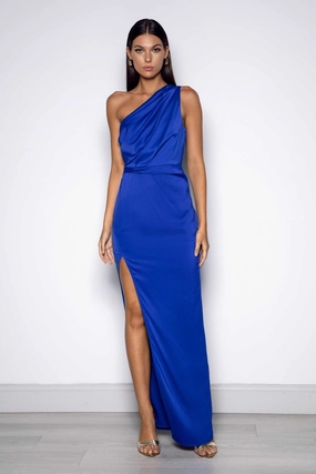 Wenona Dress - Cobalt Blue Cool Draping