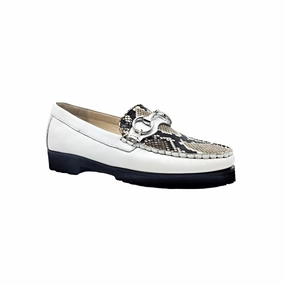 Boat ride Women's Soho Loafer In White/python
