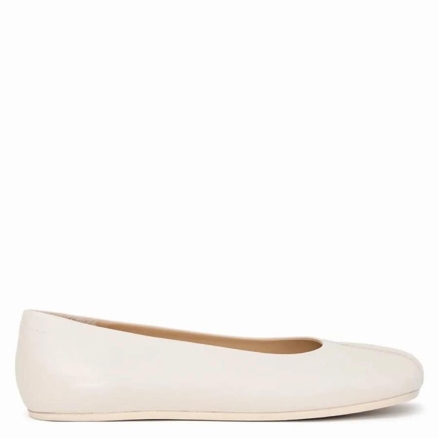 MM6 Stitch-Out Leather Ballet Flats Bazaar Day Museum Mood