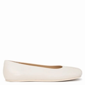 MM6 Stitch-Out Leather Ballet Flats Bazaar Day Museum Mood