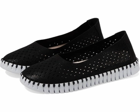 Women's Tulipu 0026 Ballet Slipper In Black Memory Foam Insoles