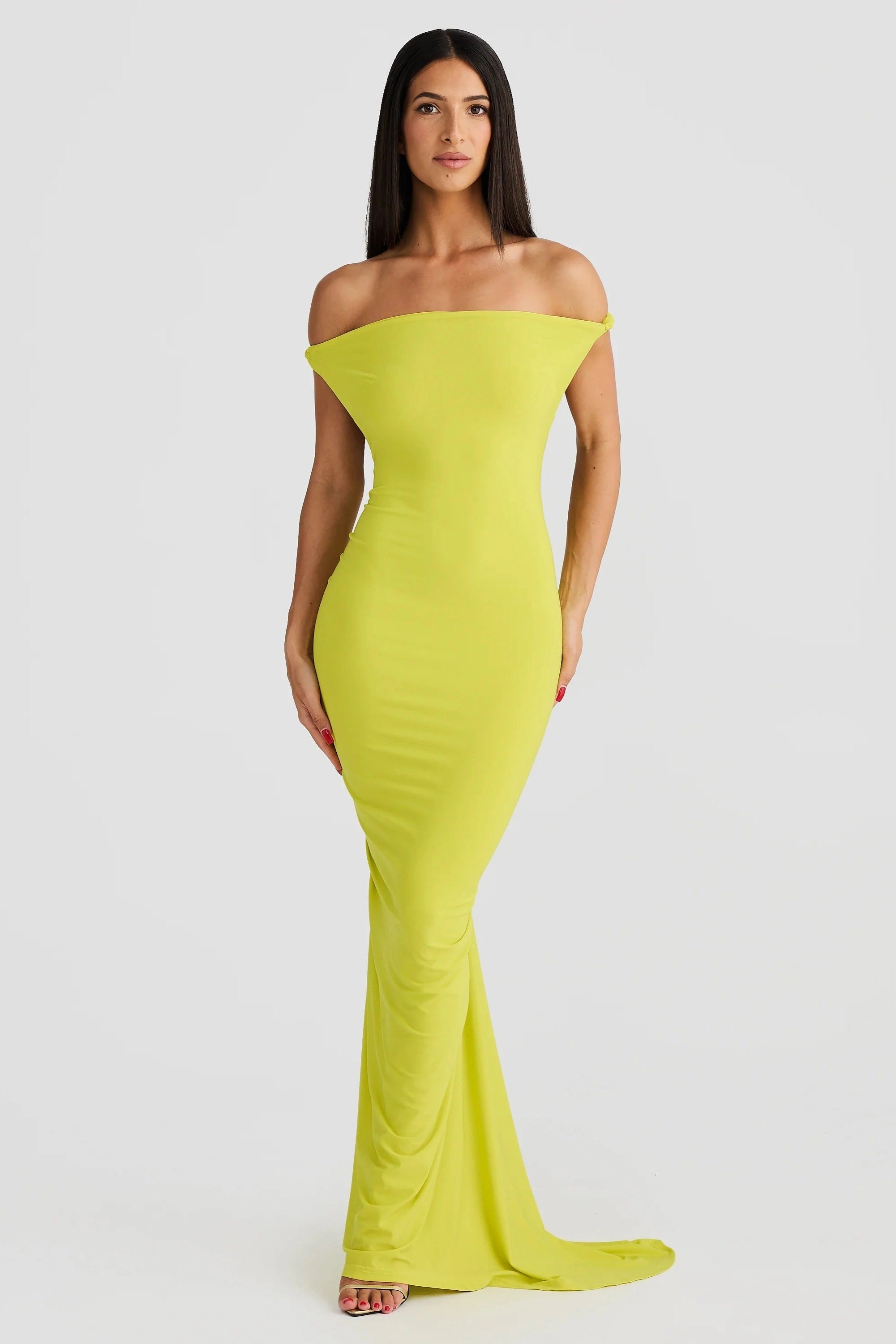 Soft Motion Flattering Cut Wear Maia Multi-Way Gown - Chartreuse