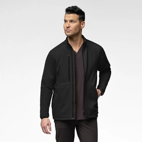 Neutral Lightweight Waterproof Slate Men's Micro Fleece Zip Jacket - Black